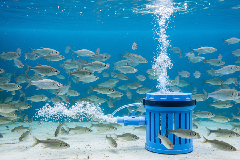 Clean boat livewell with healthy baitfish